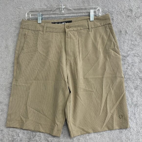 NWOT Hang Ten Men's Size 32 Khaki Flat Front Casual Shorts - Picture 1 of 8